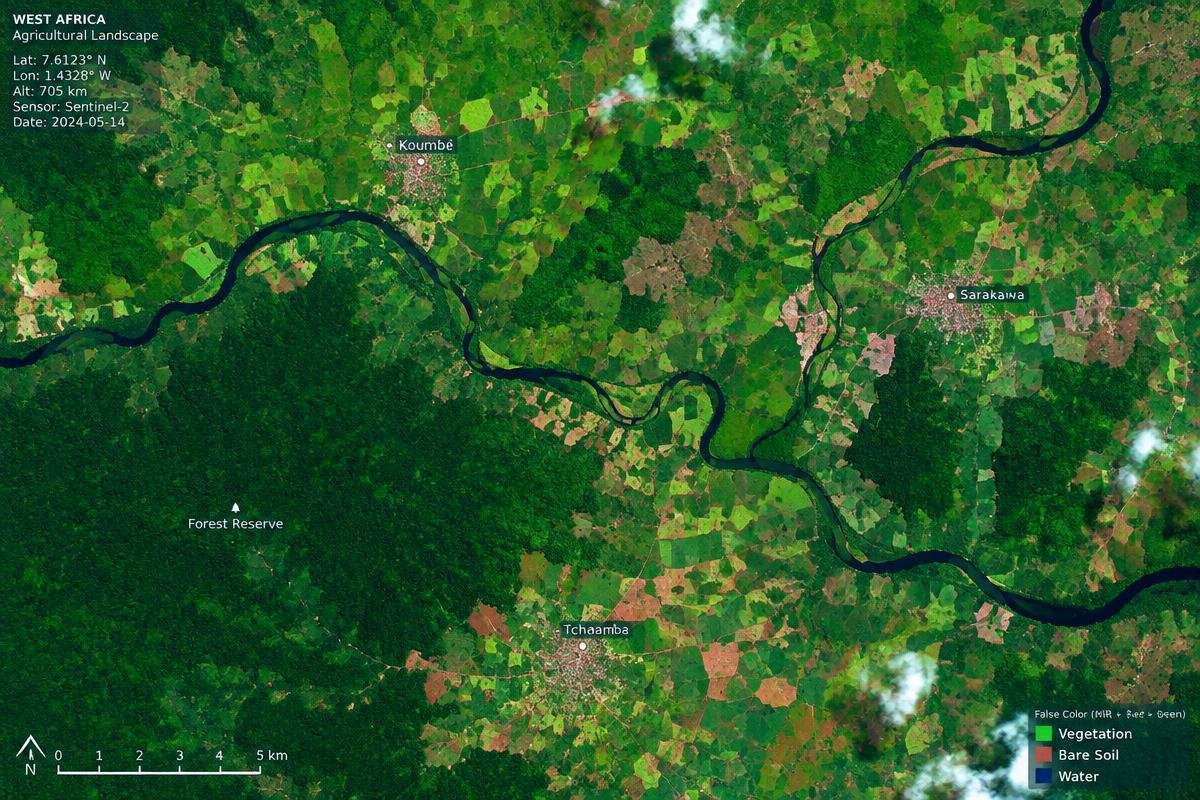 Observer le pays depuis l'espace